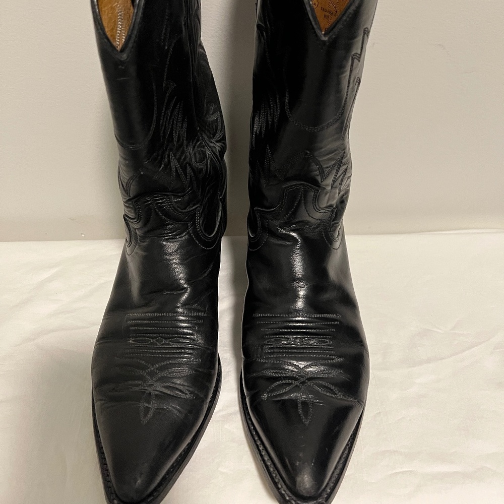 Black Justin Mid-calf Cowboy Boots